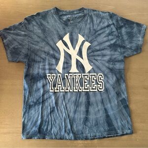 XL New York Yankees MLB Stitches Tie-Dye Blue & White Men’s Short Sleeve T-Shirt